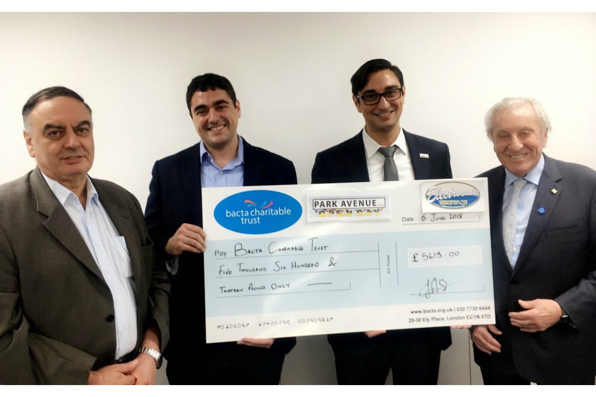 Park Avenue helps to raise over £5,000 for Bacta Charitable Trust